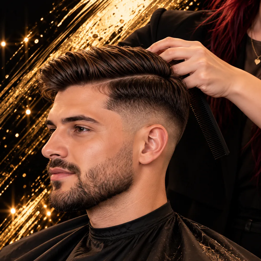 Herrenhaarschnitt mit Fade
